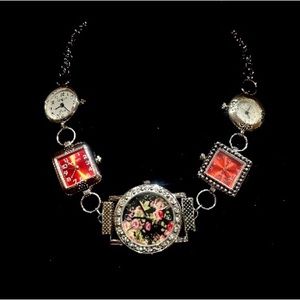 Handmade, watch, choker necklace